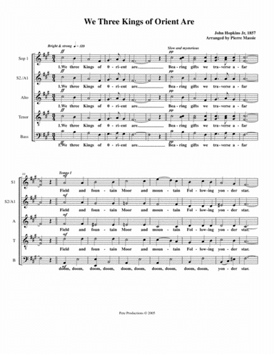 We Three Kings of Orient Are (arr. Pierre Massie)