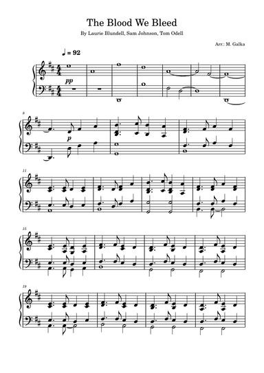 Blood We Bleed (arr. M. Galka)