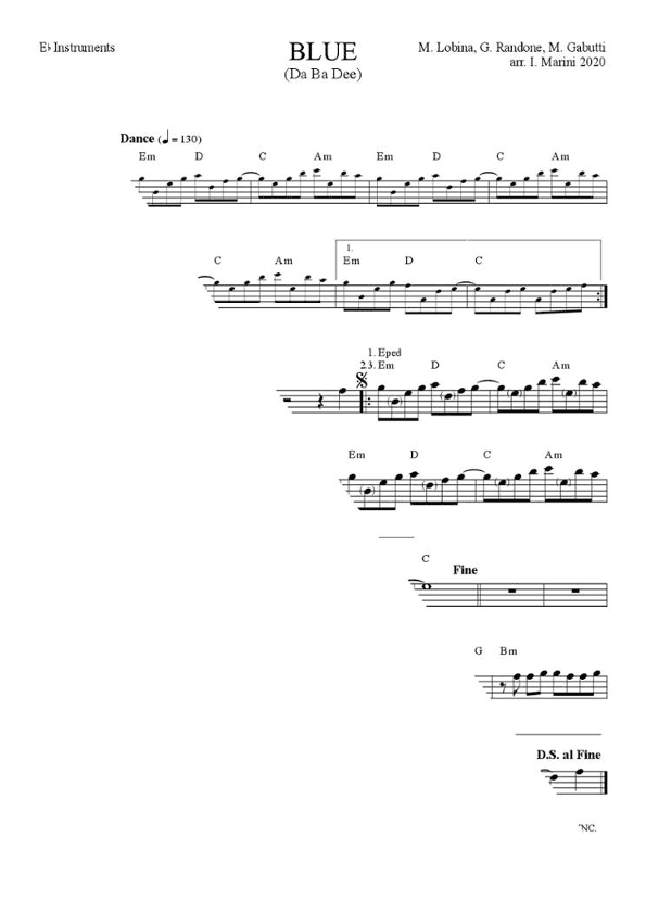 Blue (da Ba Dee) (arr. Ivan Marini)