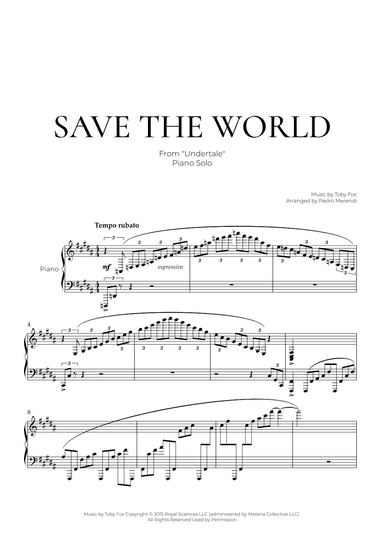 Hopes & Dreams Save The World His Theme (arr. Pedro Merendi)