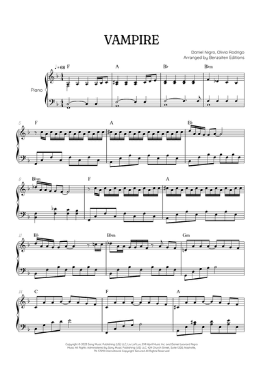 Vampire (arr. Benzaiten Editions)
