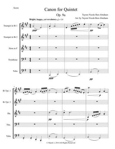 Canon for Quintet