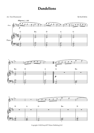 Dandelions (arr. Tom Drummond)