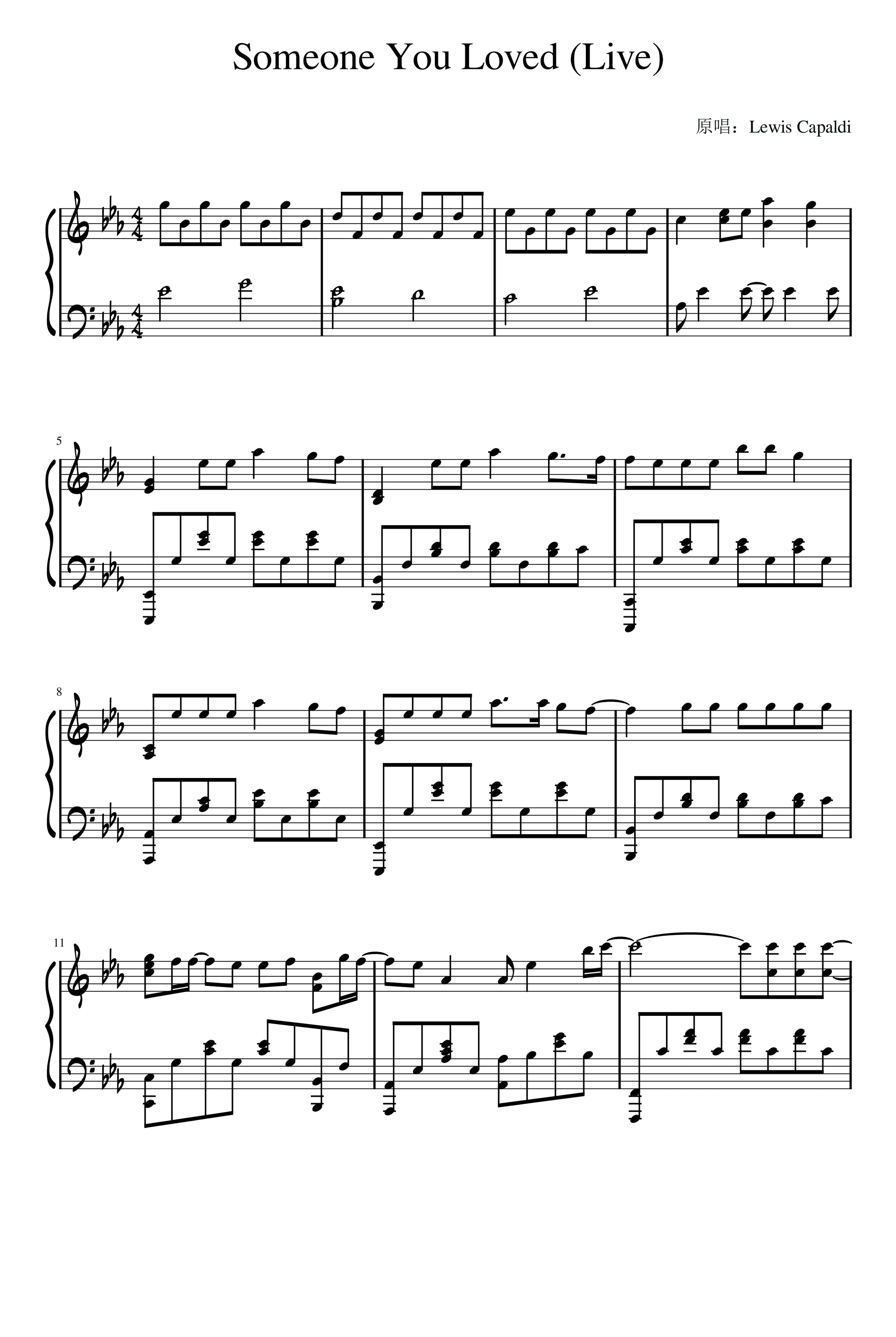 Someone You Loved (arr. Lewis Capaldi)