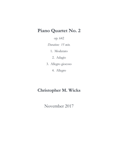 Piano Quartet No. 2
