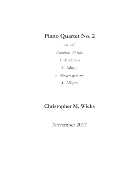 Piano Quartet No. 2