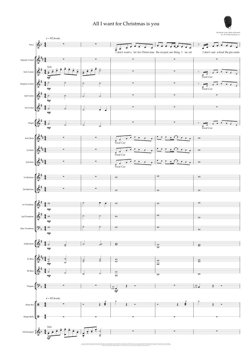 All I Want For Christmas Is You (arr. The Fluffy Hat Music Co.)