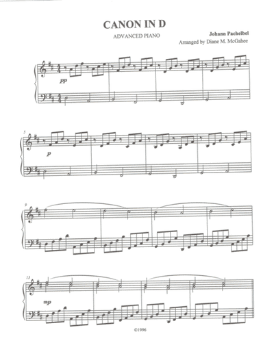 Canon In D (arr. Diane M. McGahee)