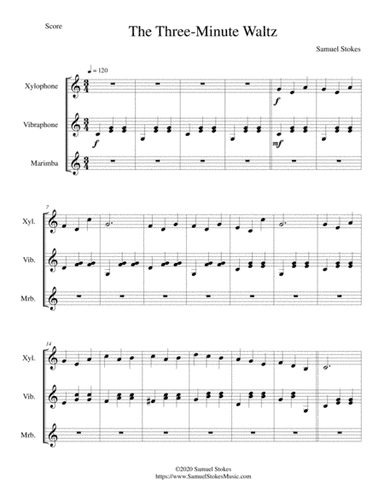 The Three-Minute Waltz - for mallet keyboard percussion trio