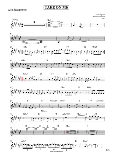 Take On Me (arr. Francisco Benitez)