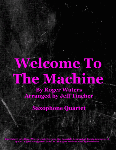 Welcome To The Machine (arr. Jeff Tincher)