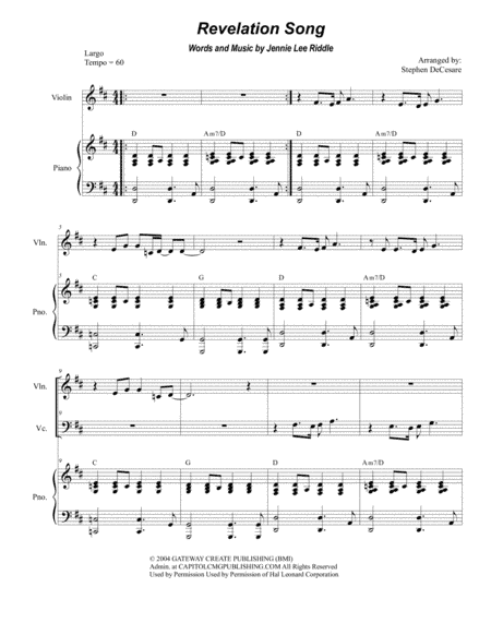 Revelation Song (arr. Stephen DeCesare)