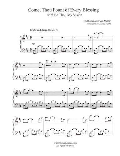 Come, Thou Fount of Every Blessing (Solo Piano) (arr. Marty Parks)