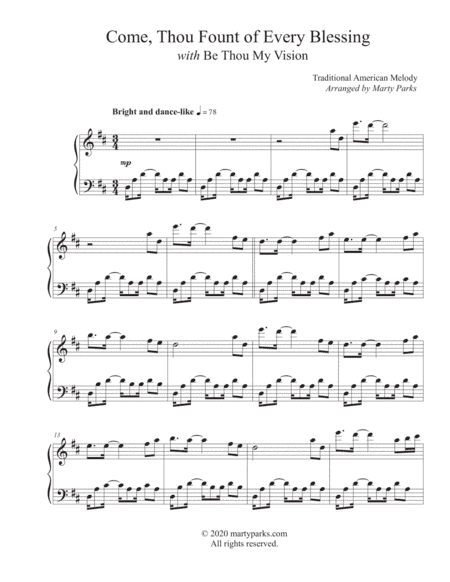 Come, Thou Fount of Every Blessing (Solo Piano) (arr. Marty Parks)