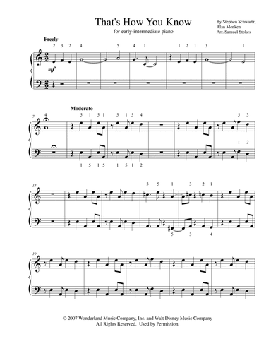 That's How You Know (arr. Samuel Stokes)
