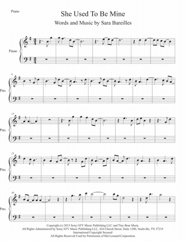 She Used To Be Mine from WAITRESS THE MUSICAL (arr. Kevin Busse)