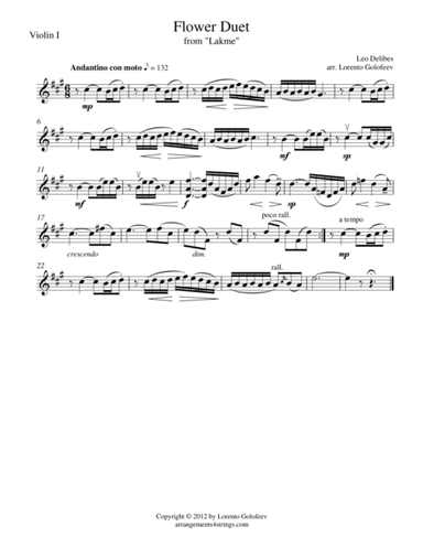 Flower Duet from Lakme (arr. Lorento Golofeev)