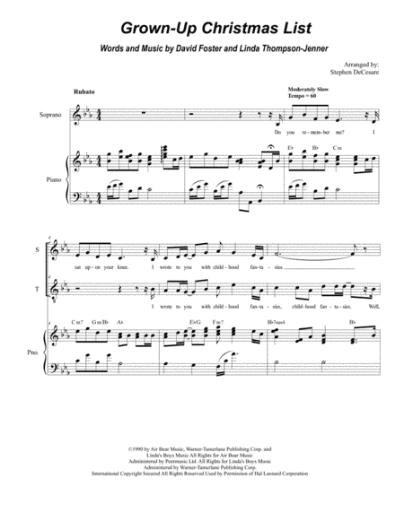 Grown-Up Christmas List (arr. Stephen DeCesare)