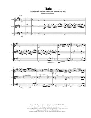 Halo (arr. Erica Ransbottom Holloway)