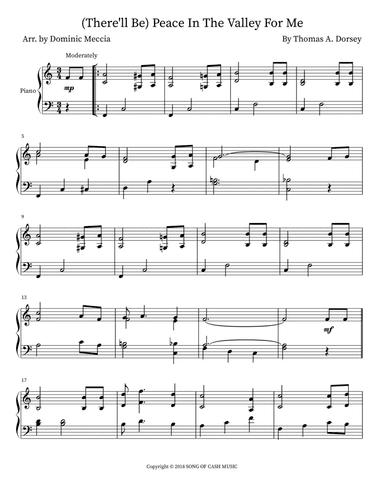 There'll Be Peace In The Valley For Me (tra.arr.) (arr. Dominic Meccia)