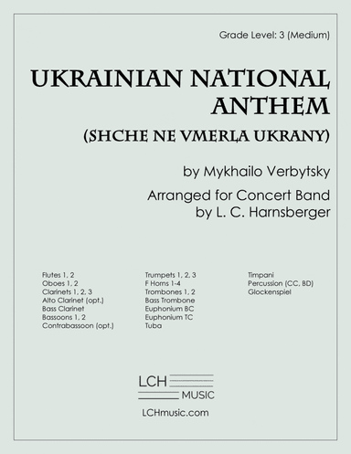 Ukrainian National Anthem for Concert Band arr. Harnsberger (arr. L. C. Harnsberger)