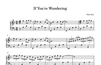 If You're Wondering (Piano Solo) - Felix Sun
