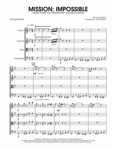 Mission: Impossible Theme  from the Paramount Television Series MISSION: IMPOSSIBLE (arr. Tim Thulson)