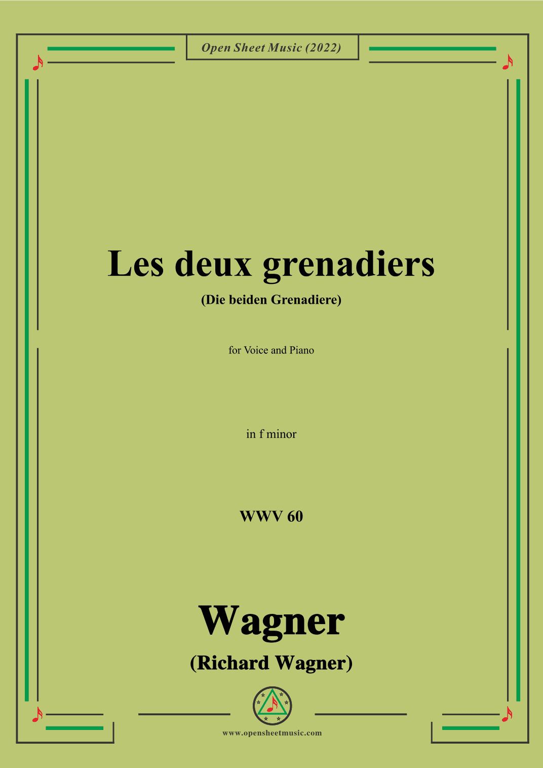 R. Wagner-Les deux grenadiers(Die beiden Grenadiere),WWV 60,in f minor (arr. OSM Press)