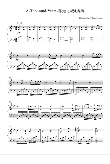 A Thousand Years (arr. Christina Perri)