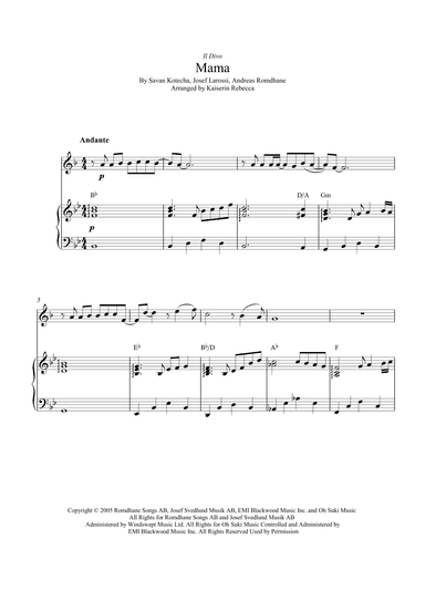 Mama (arr. Kaiserin Rebecca)