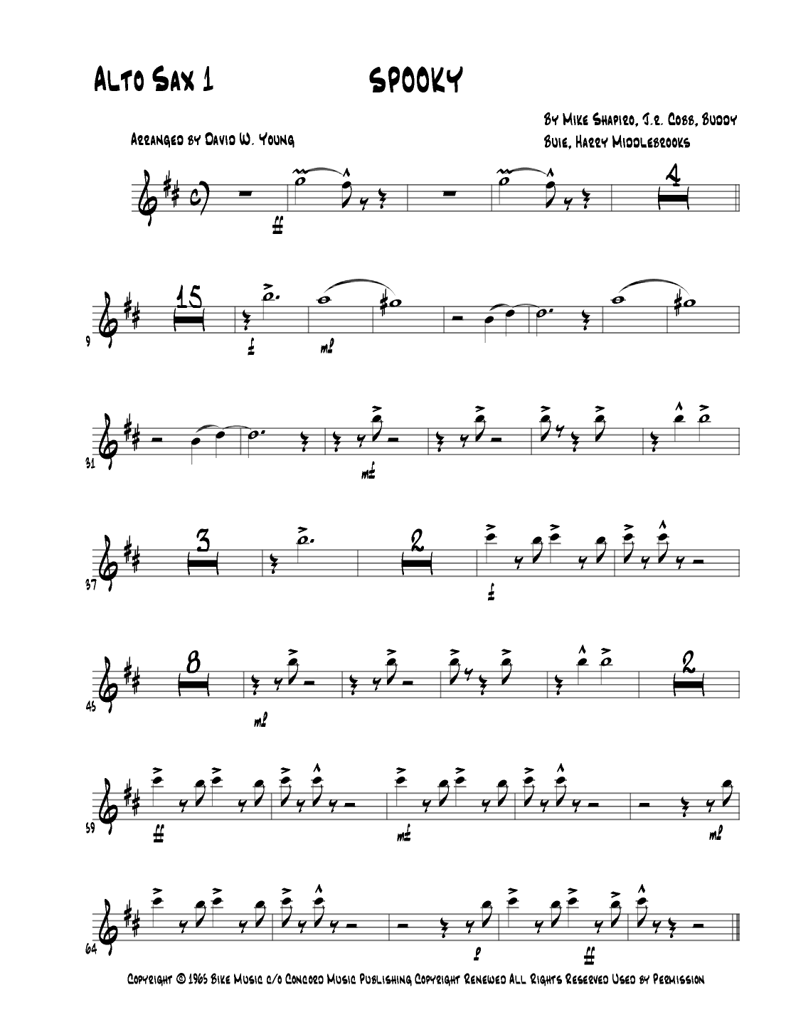 Spooky (arr. David W. Young)