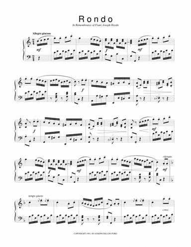 Rondo in C from Sonatinas and Other Pieces from the Viennese Sketchbook for piano solo