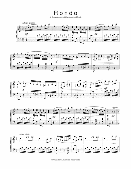 Rondo in C from Sonatinas and Other Pieces from the Viennese Sketchbook for piano solo