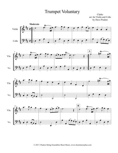 Clarke Trumpet Voluntary for Violin & Cello (arr. Dave Prudon)