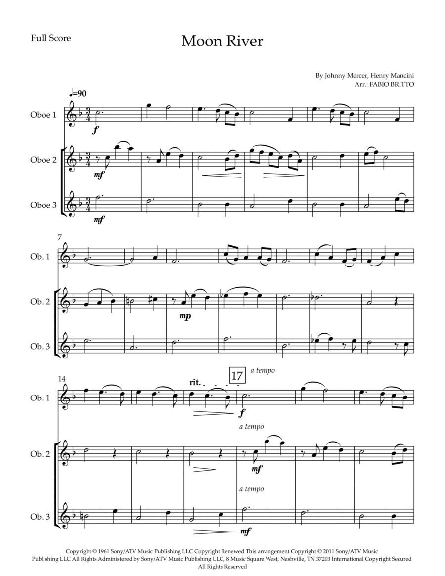 Moon River (arr. Fabio Britto)