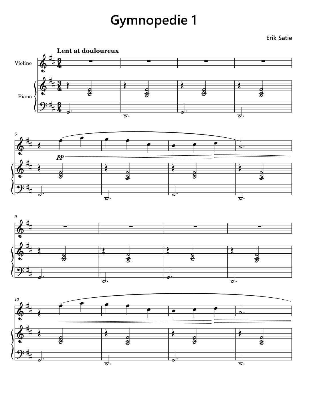 Gymnopedie 1 (arr. Funtom)