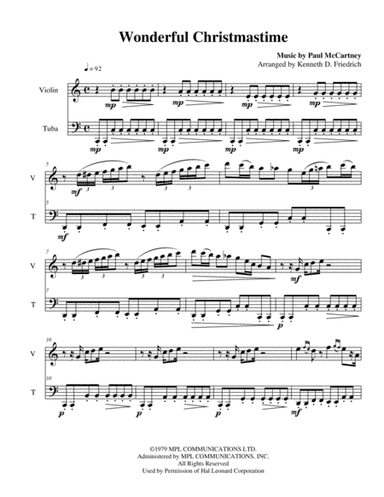 Wonderful Christmastime (arr. Kenneth D. Friedrich)