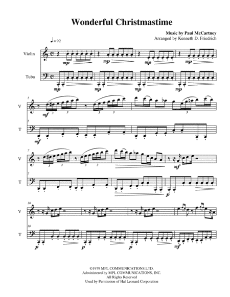 Wonderful Christmastime (arr. Kenneth D. Friedrich)