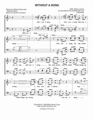 Without A Song (arr. Walter Latzko)