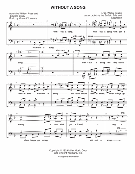 Without A Song (arr. Walter Latzko)
