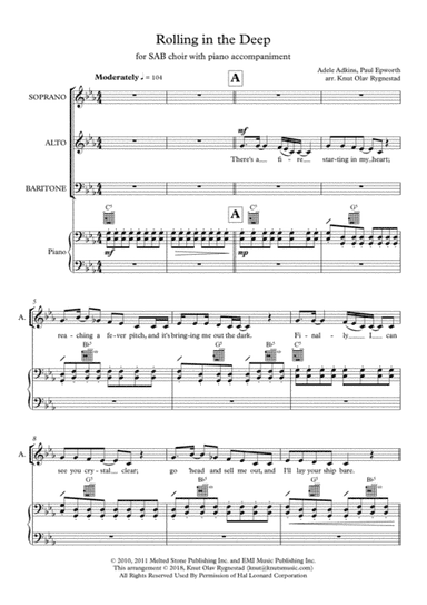 Rolling In The Deep (arr. Knut Olav Rygnestad)