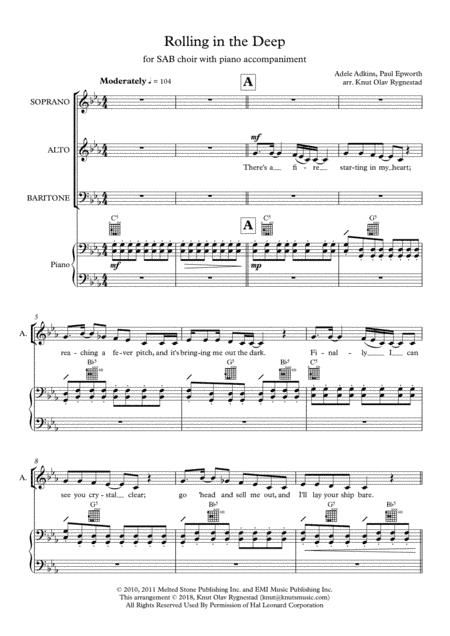 Rolling In The Deep (arr. Knut Olav Rygnestad)