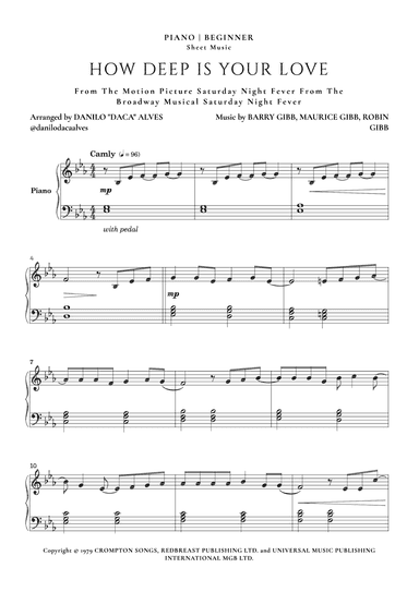 How Deep Is Your Love (arr. Danilo "Daca" Alves)