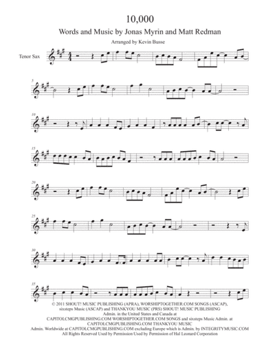 10,000 Reasons (Bless The Lord) (arr. Kevin Busse)