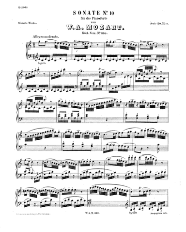 Mozart - Piano Sonata No.10 (arr. Wesley Mekilis)