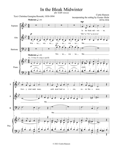 In the Bleak Midwinter (SAB)