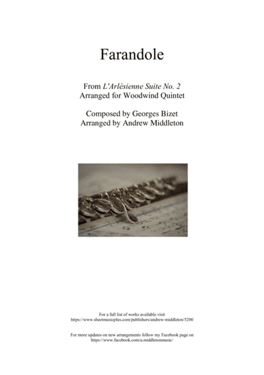 Farandole from L'Arlesienne Suite No. 2 arranged for Flute Duet (arr. Andrew Middleton)