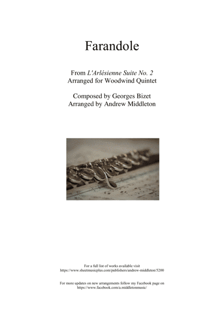 Farandole from L'Arlesienne Suite No. 2 arranged for Flute Duet (arr. Andrew Middleton)