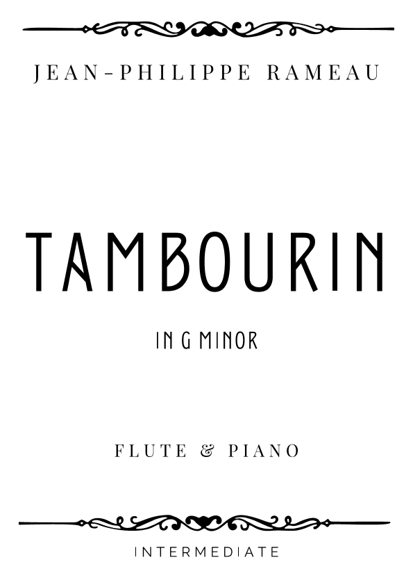 Rameau - Tambourin in G minor - Intermediate (arr. Piacere Music Sheets)