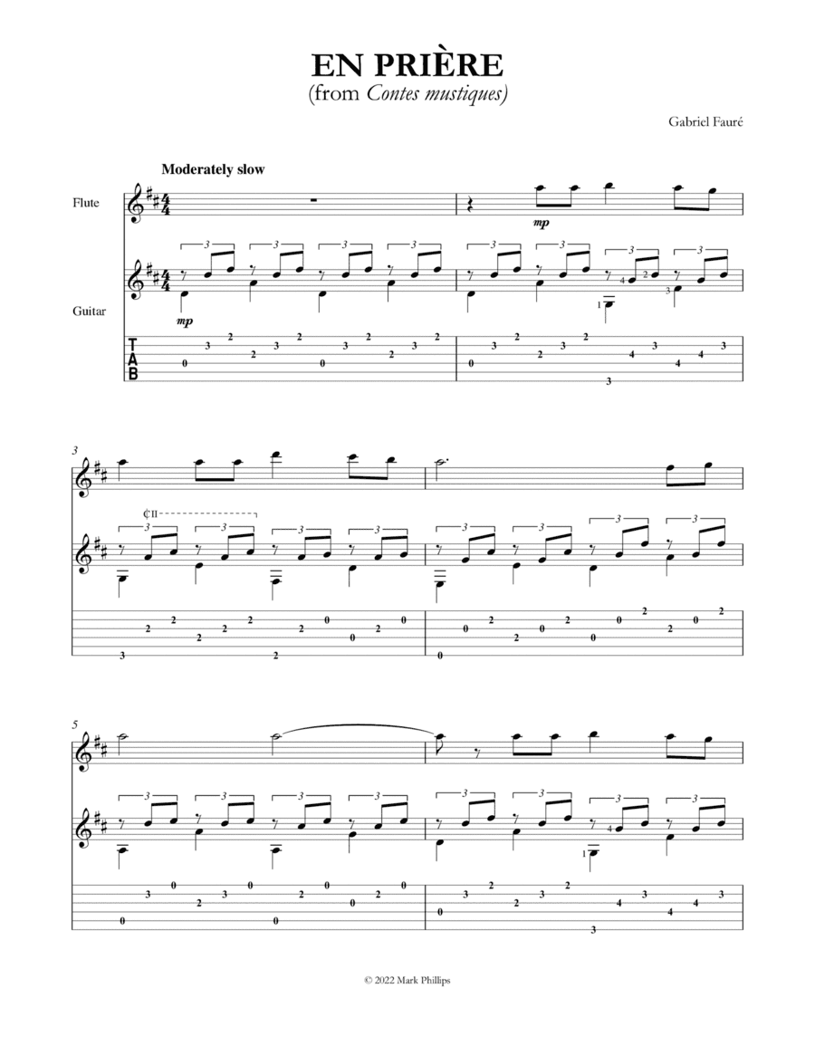 En prière (arr. Mark Phillips)